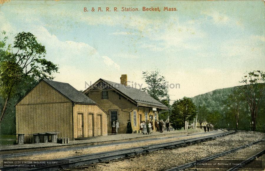 Postcard: Boston & Albany Railroad Station, Becket, Massachusetts